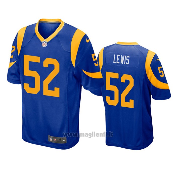 Maglia NFL Game Los Angeles Rams 52 Terrell Lewis Blu